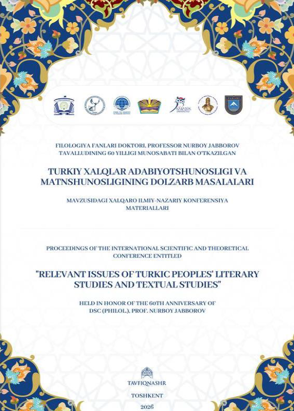 					View Vol. 1 No. 1 (2026): TURKIY XALQLAR ADABIYOTSHUNOSLIGI VA MATNSHUNOSLIGINING DOLZARB MASALALARI
				